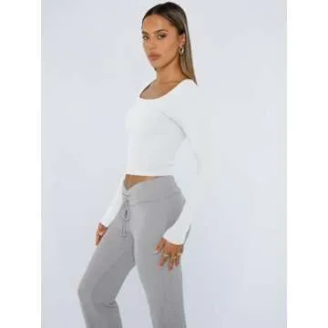 Trendy Queen Long Sleeve Crop Tops - Stylish & Comfy