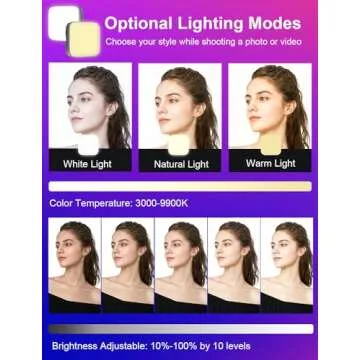 ELIVERN Selfie Light with 3000-9900K Dimmable LED