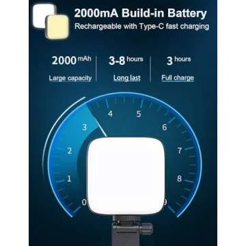 ELIVERN Selfie Light with 3000-9900K Dimmable LED