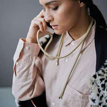 NOK Crossbody Phone Case for iPhone 12 Pro Max, 6.7 inch - Mobile Neck Holder Phone Case with Strap - Lanyard Phone Holder - Phone Necklace (Gold)