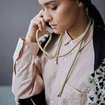 NOK Crossbody Phone Case for iPhone 12 Pro Max, 6.7 inch - Mobile Neck Holder Phone Case with Strap - Lanyard Phone Holder - Phone Necklace (Gold)