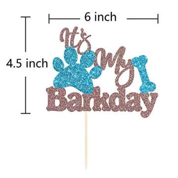 Ambishi It's My Barkday Cake Topper - Sparkling Dog Birthday Decor