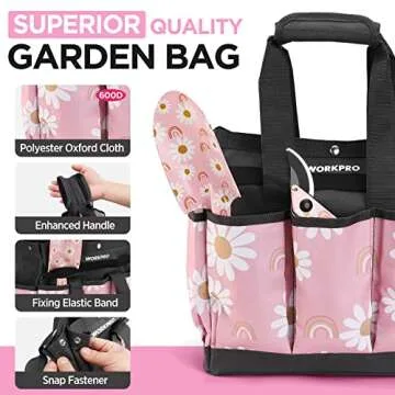 WORKPRO 5PCS Gardening Tools Set - Floral Design