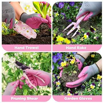 WORKPRO 5PCS Gardening Tools Set - Floral Design