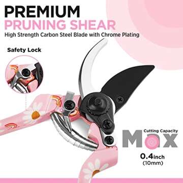 WORKPRO 5PCS Gardening Tools Set - Floral Design