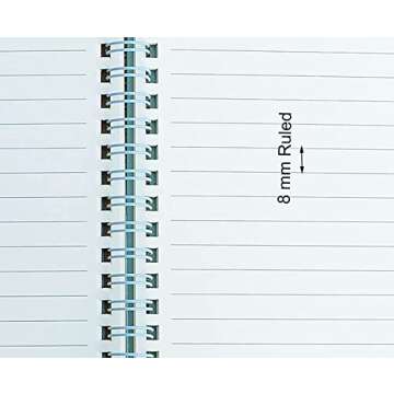 Yansanido Spiral Notebook, 3 Pcs A5 Thick Plastic Hardcover 8mm Ruled 3 Color 80 Sheets -160 Pages Journals for Study and Notes (Light Pink,Light Green,Light Blue, A5 5.7" x 8.3"-Ruled)