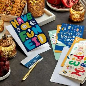 Hallmark Eid Mubarak Envelopes and Cards Assortment for Kids - 36 Eid Money Cards with Envelopes for...