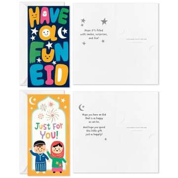 Hallmark Eid Mubarak Cards Assortment for Kids - 36 Pack