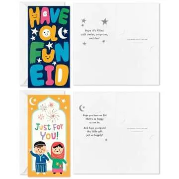 Hallmark Eid Mubarak Cards Assortment for Kids - 36 Pack