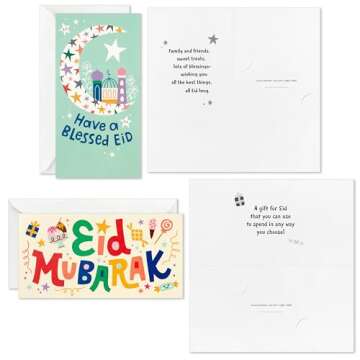 Hallmark Eid Mubarak Cards Assortment for Kids - 36 Pack