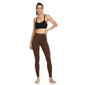 HeyNuts Extra Long High Waisted Leggings for Tall Women, Tummy Control Workout Yoga Pants Compression Leggings 31'' Java Coffee XL(14)