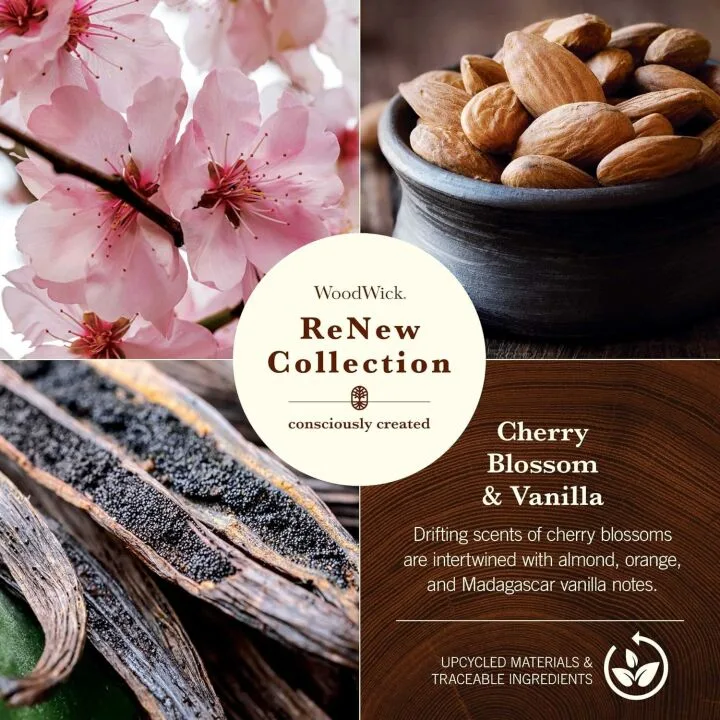WoodWick® Cherry Blossom & Vanilla Scented Candle