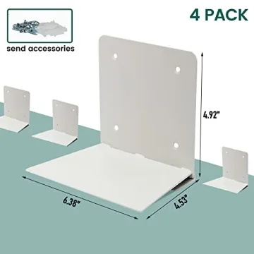 Invisible Floating Bookshelves Heavy-Duty Wall Mount 4-Pack