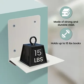Invisible Floating Bookshelves Heavy-Duty Wall Mount 4-Pack