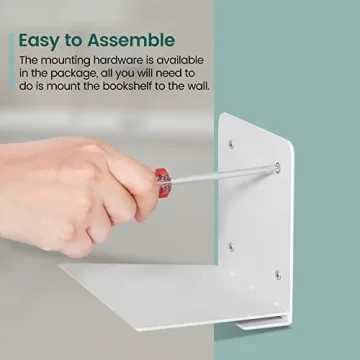 Invisible Floating Bookshelves Heavy-Duty Wall Mount 4-Pack