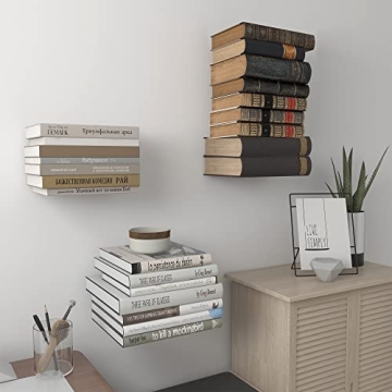 Invisible Floating Bookshelves Heavy-Duty Wall Mount 4-Pack
