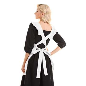 Stylish Retro Adjustable Ruffle Apron for Cooking