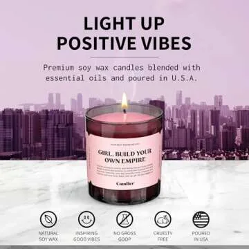 Build Your Own Empire Scented Candle, Natural Soy Candle with Fresh Cut Flower Notes, Aromatherapy Candle for Relaxation, Unique Candles Gifts for Women, 60-Hour Burn Time - Candier by Ryan Porter