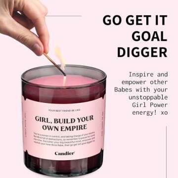 Build Your Own Empire Scented Candle, Natural Soy Candle with Fresh Cut Flower Notes, Aromatherapy Candle for Relaxation, Unique Candles Gifts for Women, 60-Hour Burn Time - Candier by Ryan Porter
