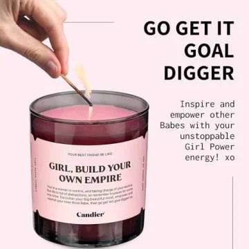 Build Your Own Empire Scented Candle, Natural Soy Candle with Fresh Cut Flower Notes, Aromatherapy Candle for Relaxation, Unique Candles Gifts for Women, 60-Hour Burn Time - Candier by Ryan Porter