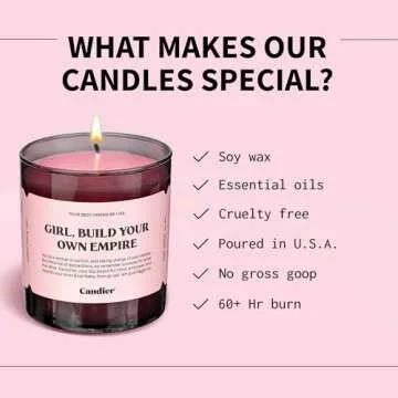 Build Your Own Empire Scented Candle, Natural Soy Candle with Fresh Cut Flower Notes, Aromatherapy Candle for Relaxation, Unique Candles Gifts for Women, 60-Hour Burn Time - Candier by Ryan Porter