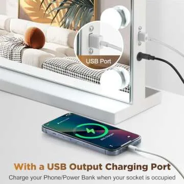 Hollywood Vanity Mirror with Lights - 15 LED Bulbs