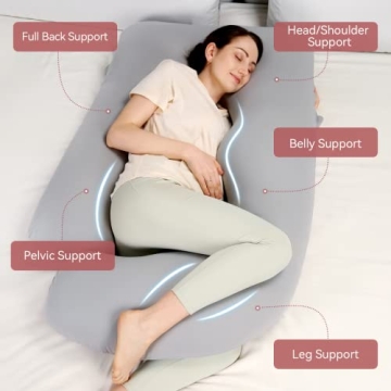 Momcozy U-Shaped Pregnancy Pillow for Comfortable Sleep