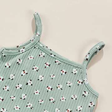 COORALLY Toddler Baby Girl Ruffled Summer Outfit Set