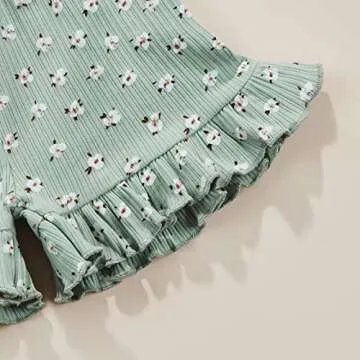 COORALLY Toddler Baby Girl Ruffled Summer Outfit Set