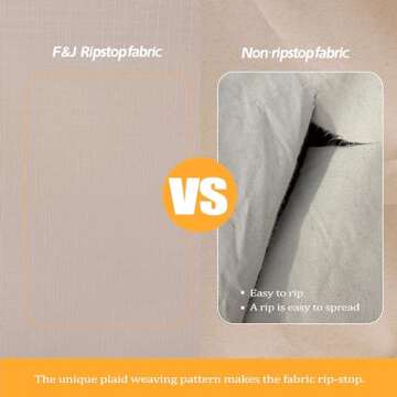 F&J Outdoors Patio Furniture Covers, Waterproof UV Resistant for Table & Chairs Set, Beige, 86"x44"