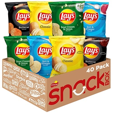 Lay's 40 Pack Potato Chips Variety - 4 Flavors
