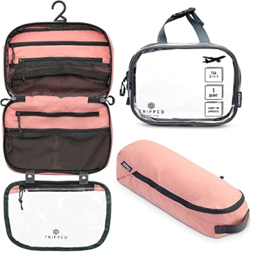 Toiletry Bag Kit Set: Hanging Travel Toiletry Bag + 311 TSA Cosmetic Liquid Bag + Ultralight Accesso...