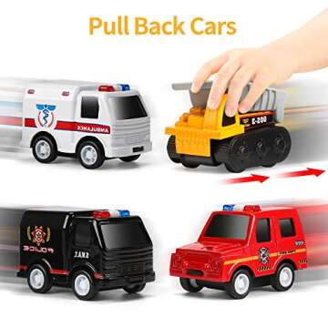 CUTE STONE 12 Pack Filled Easter Eggs with Alloy Pull Back Cars, Fun Easter Favors for Kids