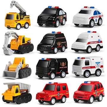 CUTE STONE 12 Pack Filled Easter Eggs with Cars