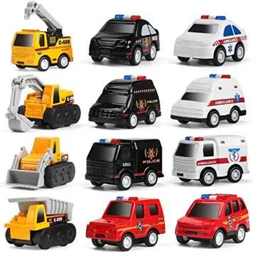 CUTE STONE 12 Pack Filled Easter Eggs with Cars