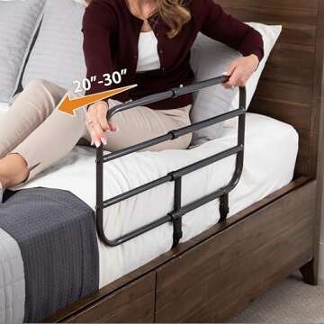 Able Life Bedside Extend-A-Rail - Elderly Bed Safety Railing