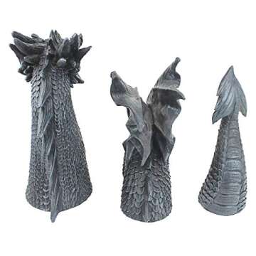 Design Toscano The Dragon of Falkenberg Castle Moat Lawn Garden Statue, 28 Inch Long, 14 Inch Tall, Cast Stone Resin, Gray Stone Finish