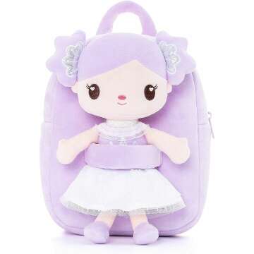 Toddler Backpack with Candy Purple Doll - 9"