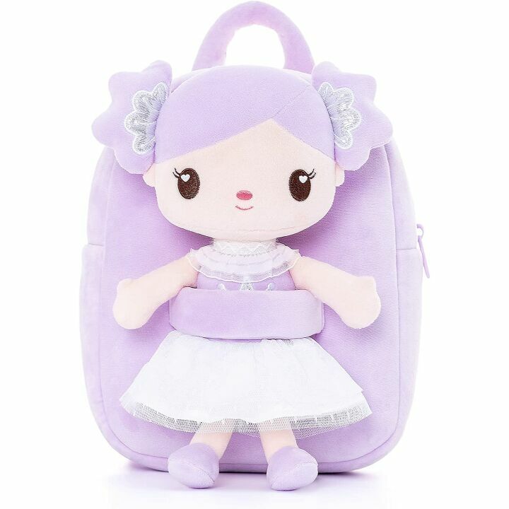 Toddler Backpack with Candy Purple Doll - 9"