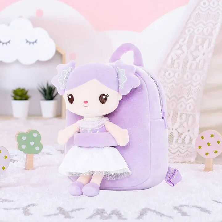 Toddler Backpack with Candy Purple Doll - 9"