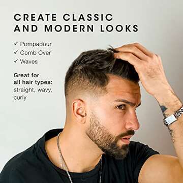 Pacinos Pomade - Flexible Hold, Frizz Control - High Shine Pomade for All Hair Types - 4oz