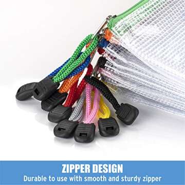 Sooez 24 Pack Mesh Zipper Pouch Bags with Label Pocket, Small Pencil Case Pouch for Organizing, Clear Plastic Pencil Pouches Bulk for School Supplies Storage, Money Envelopes for Cash, 9.1×4.7 Inches