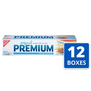 Premium Saltine Crackers - 12 Pack of 4 oz Boxes