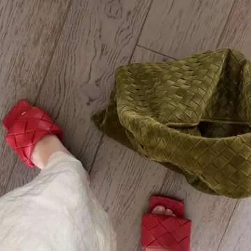 Slouchy Woven Suede Hobo Bags Women Trendy Suede Purse Crossbody Crescent Shoulder Satchel Work Bag Top Handle Tote Handbag