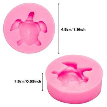 Boao 2 Pieces Sea Turtle Silicone Mold – Perfect for DIY Baking and Decorating Desserts