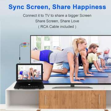 19.6 Portable DVD Player with 17.1 HD Swivel Screen