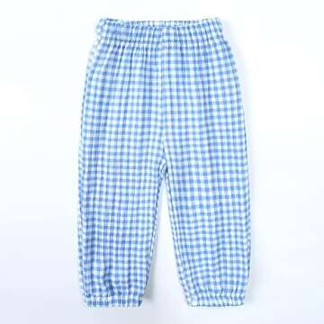 MYGBCPJS Baby Boys Girls 2 Pack Cotton Linen Long Bloomers Graphic Printed Trousers Ankle Length Kid...