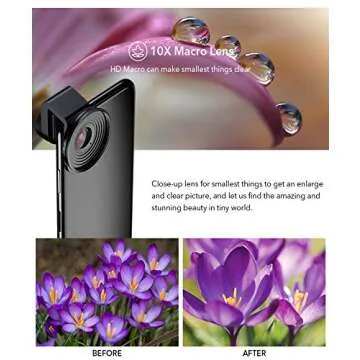 Apexel 5 in 1 Mobile Lens Set for Stunning Photos