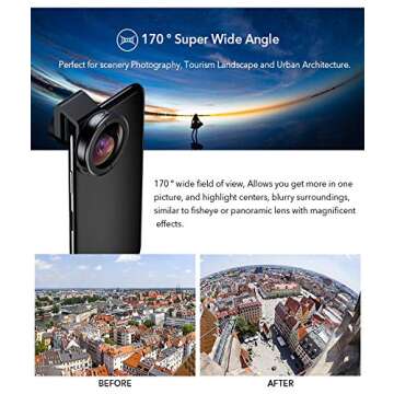 Apexel 5 in 1 Mobile Lens Set for Stunning Photos