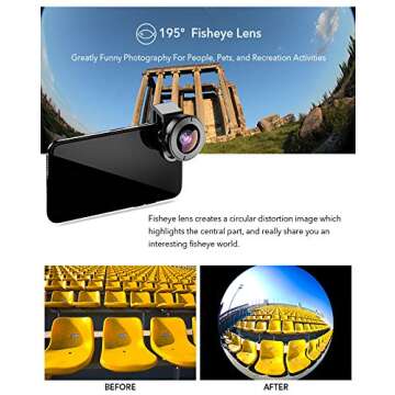 Apexel 5 in 1 Mobile Lens Set for Stunning Photos